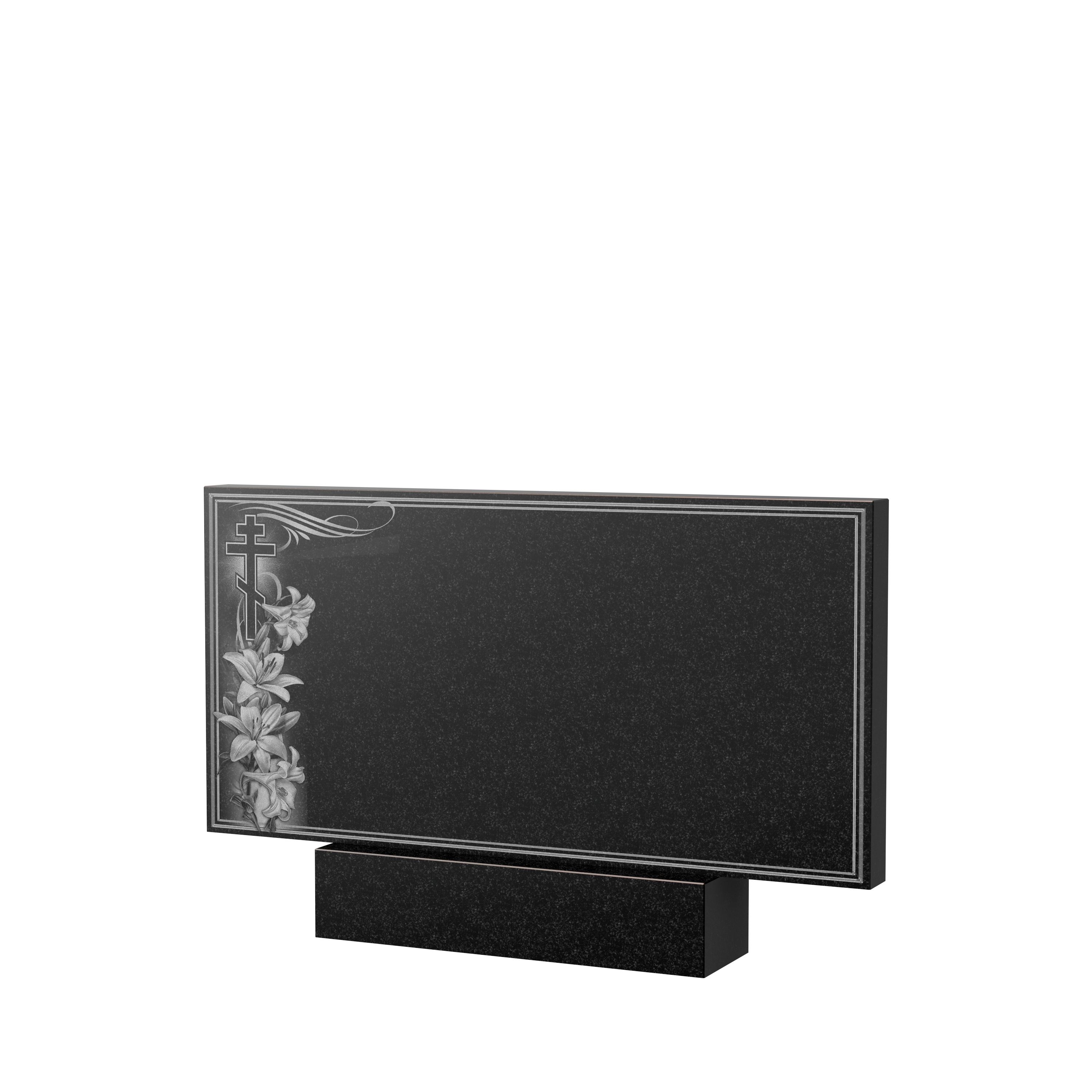 Гравировка на памятник в Туле | Художественное оформление на гранитную стелу, рисунок ГХО-003