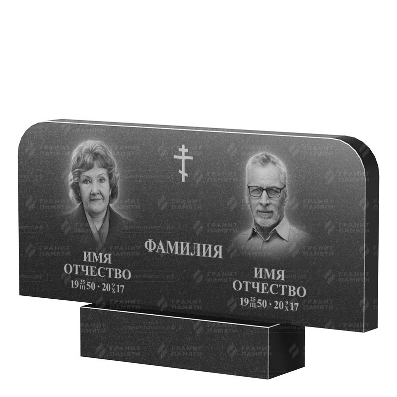 Памятники из гранита двойные в Туле | Двойной гранитный памятник ФГ-254