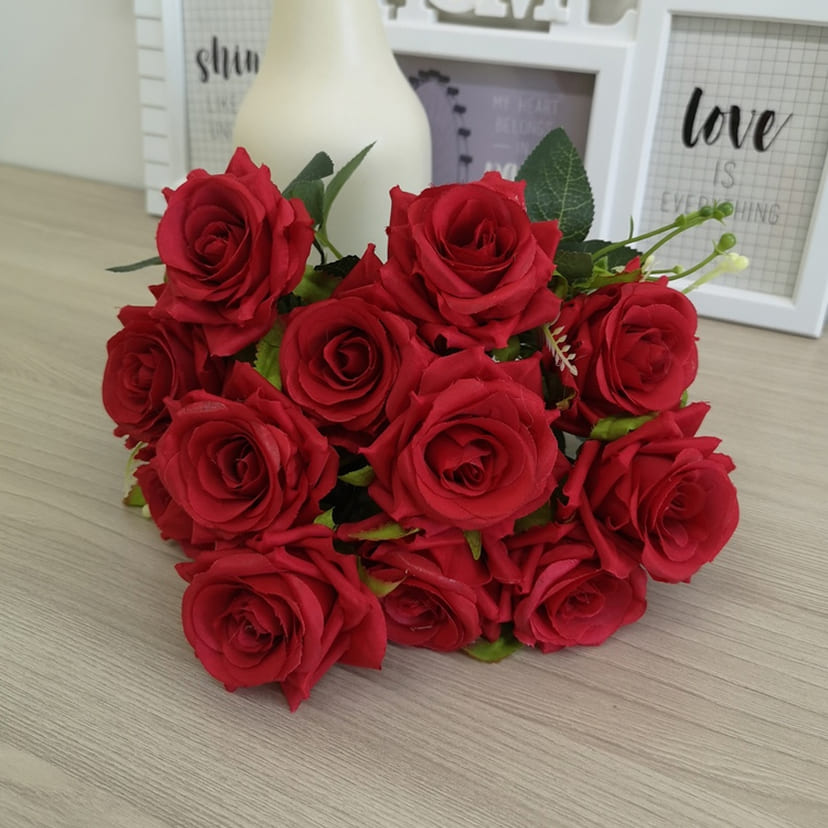 Искусственные цветы в Туле | Цветы искусственные «Розы острые», красные, букет