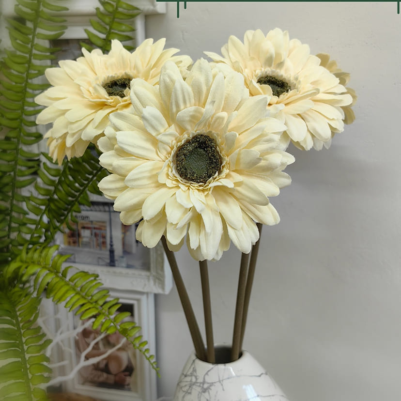 Искусственные цветы в Туле | Цветок искусственный «Гербера», молочно-персиковая, одиночный