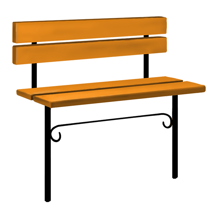 Металлические оградки, столы, скамейки в Туле | Скамейка №4 со спинкой