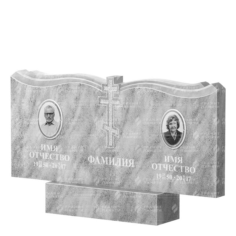 Памятники из мрамора в Туле | Двойной мраморный памятник ФМ-262