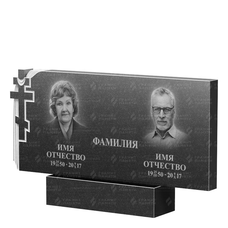Памятники из гранита двойные в Туле | Двойной гранитный памятник ФГ-139