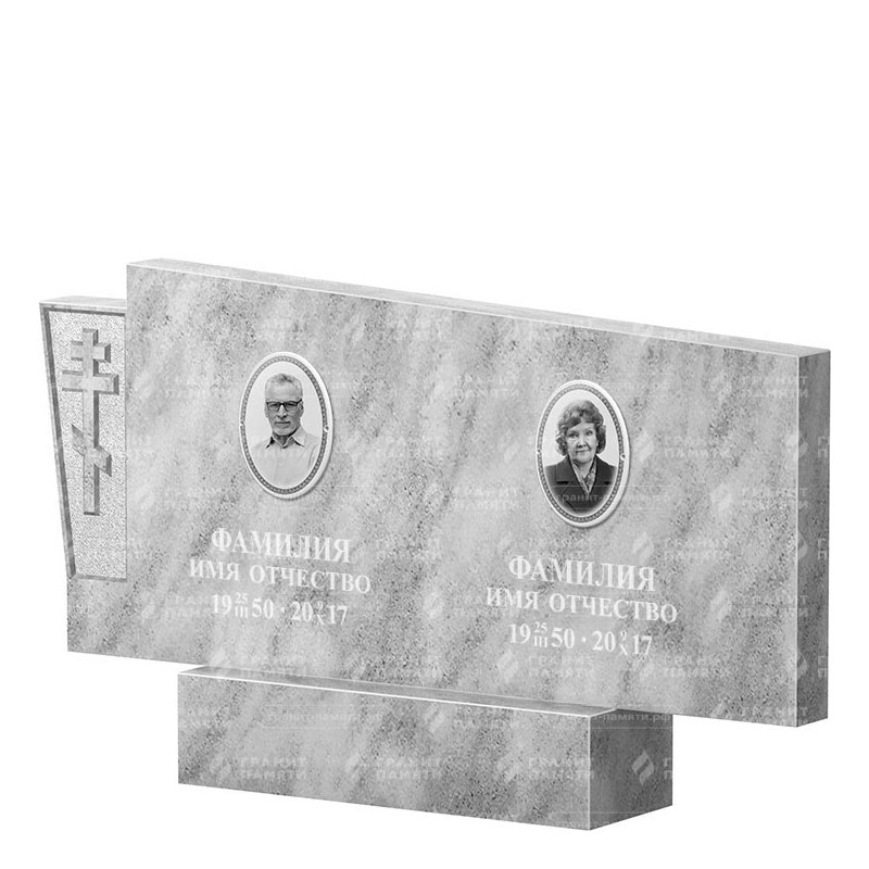 Памятники из мрамора в Туле | Двойной мраморный памятник ФМ-137
