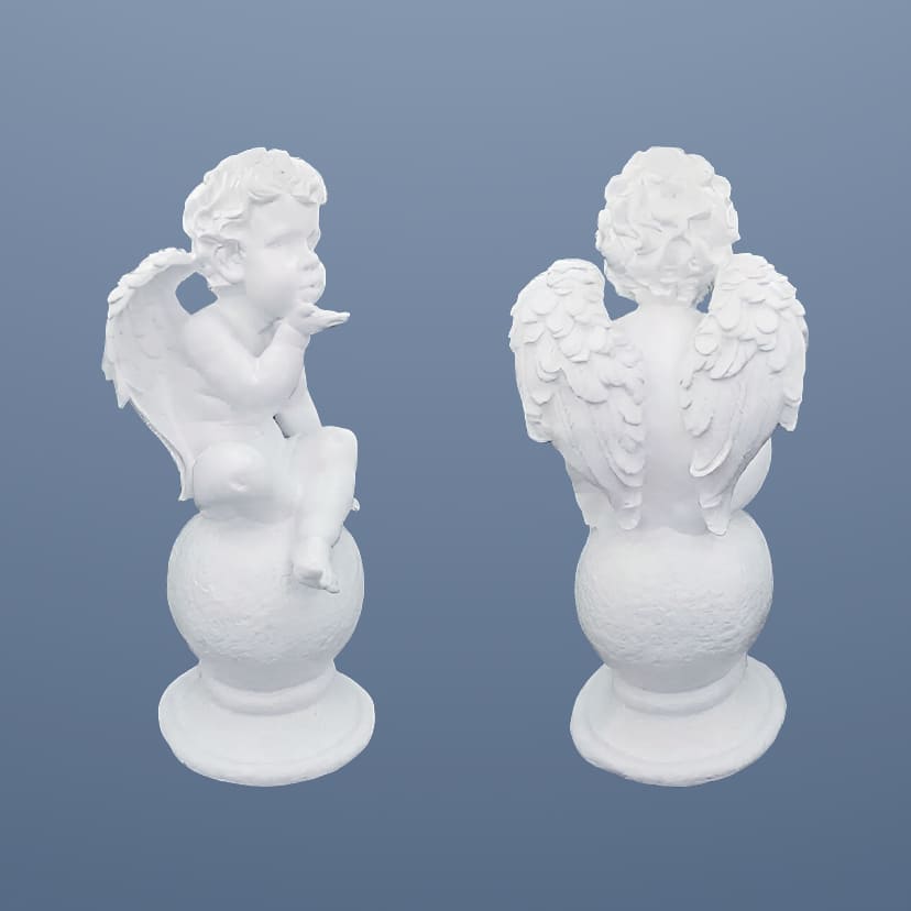 Скульптуры из искусственного мрамора в Туле | Скульптура ангел на шаре №2