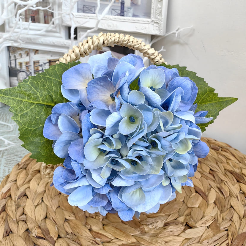 Искусственные цветы в Туле | Цветок искусственный «Гортензия», голубая, одиночный