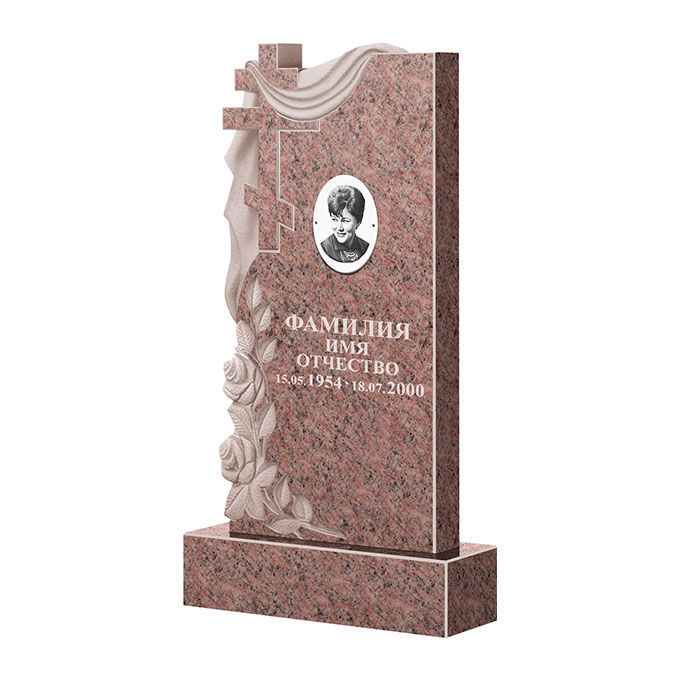 Гранитные памятники в Туле | Памятник из гранита Розалия Pink ФГЦ-189