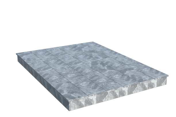 Площадки на могилу в Туле | Площадка с вертикальной (15 см) мраморной облицовкой