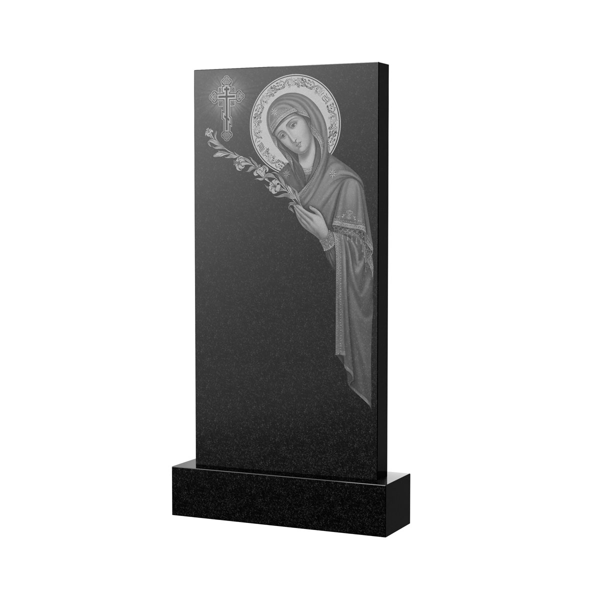 Гравировка на памятник в Туле | Художественное оформление на гранитную стелу, рисунок ВХО-035