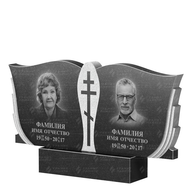 Памятники из гранита двойные в Туле | Двойной гранитный памятник ФГ-136