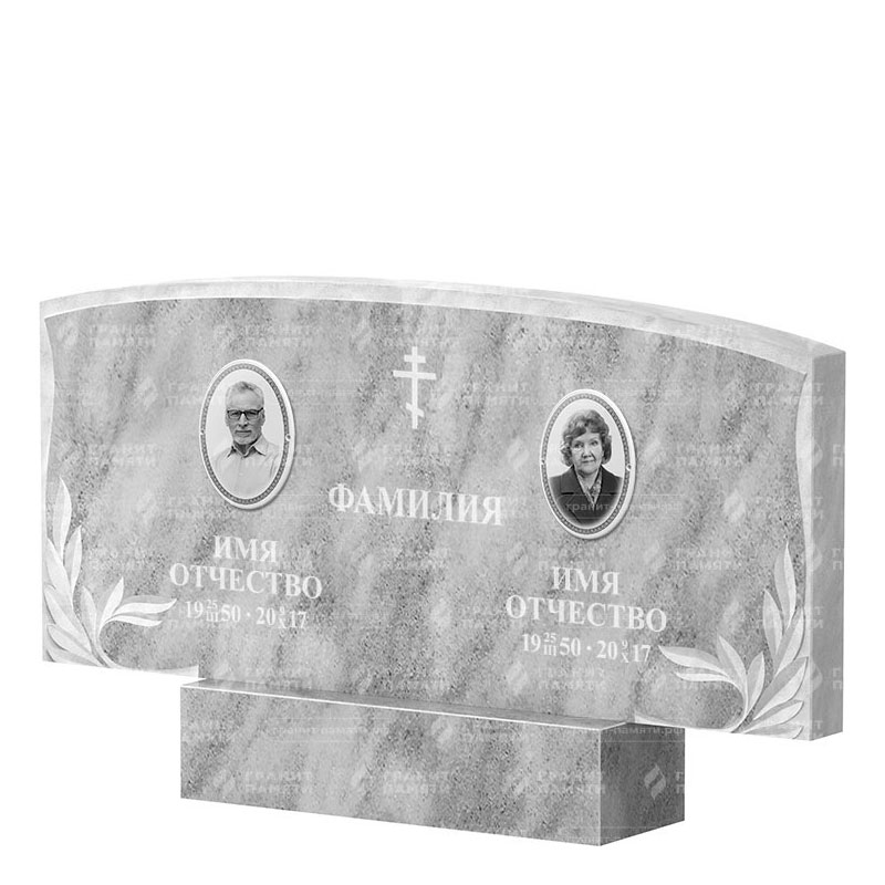 Памятники из мрамора в Туле | Двойной мраморный памятник ФМ-135