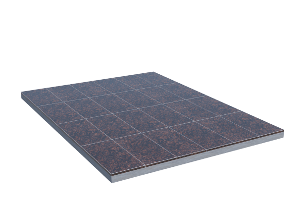 Площадки на могилу в Туле | Площадка с облицовкой Дымовским гранитом