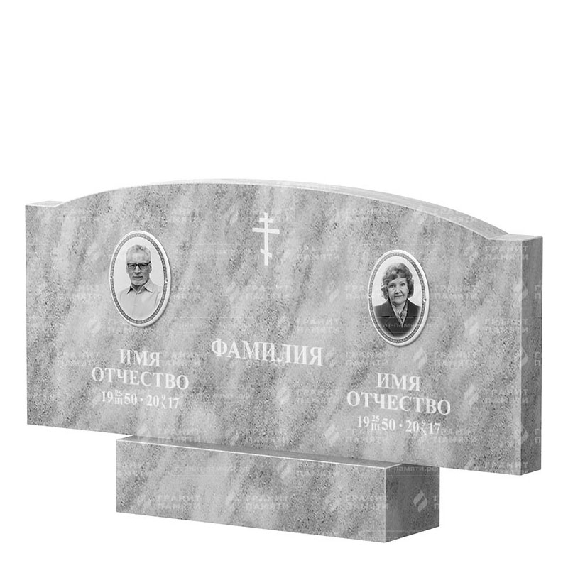 Памятники из мрамора в Туле | Двойной мраморный памятник ФМ-257