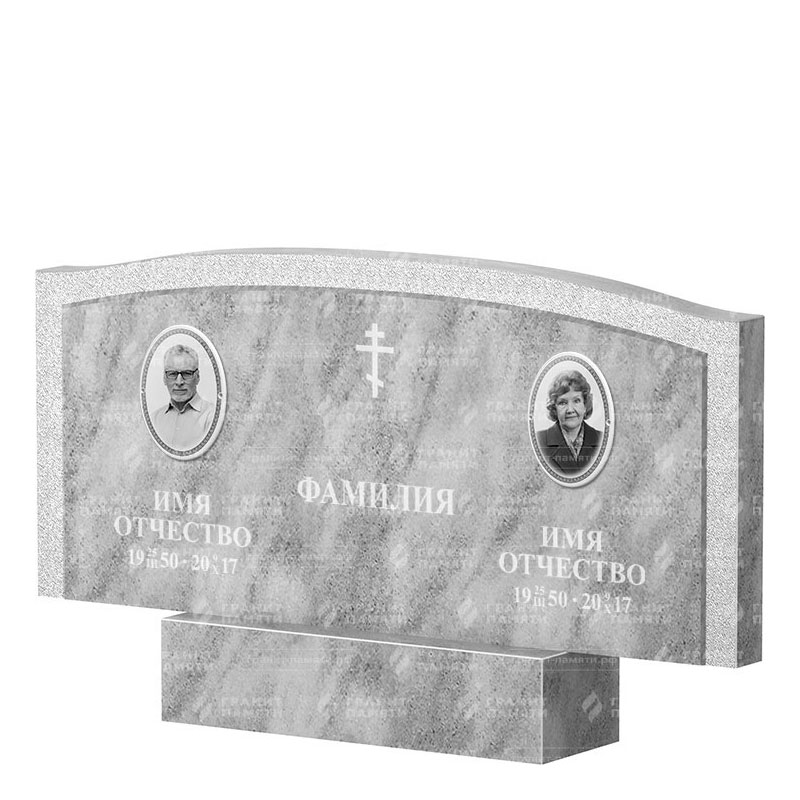 Памятники из мрамора в Туле | Двойной мраморный памятник ФМ-131