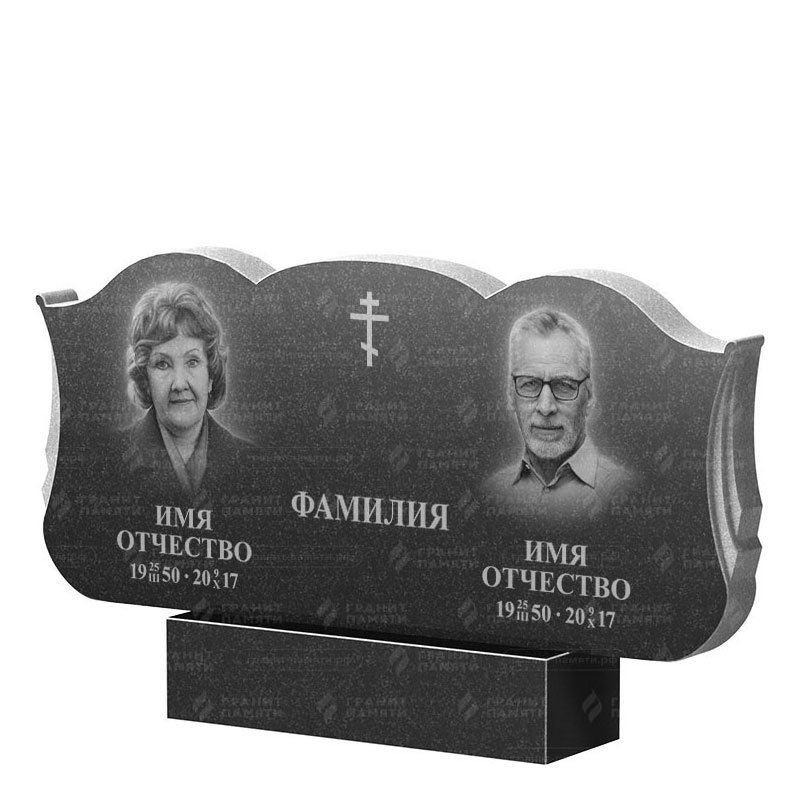 Гранитные памятники в Туле | Двойной гранитный памятник ФГ-261