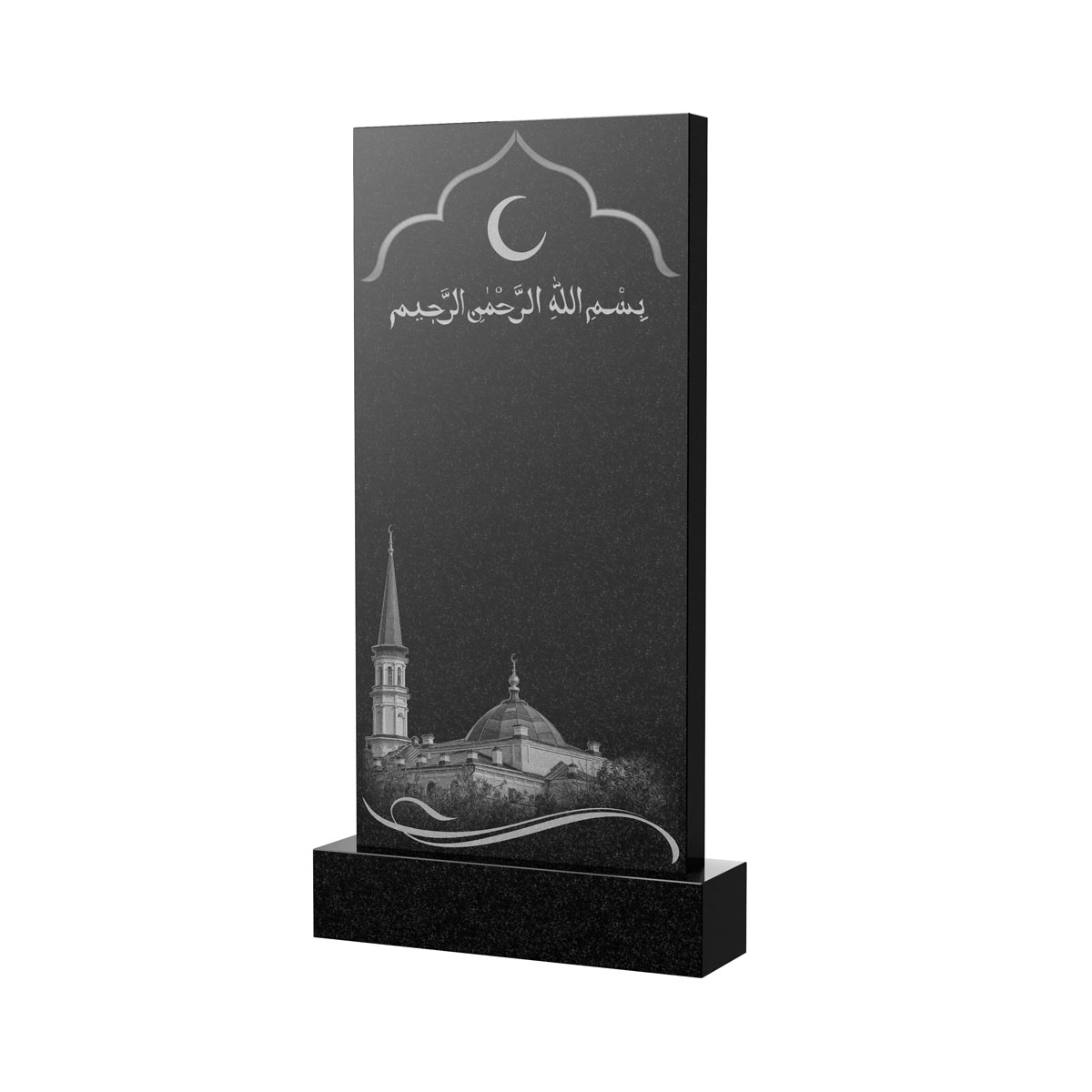 Гравировка на памятник в Туле | Художественное оформление на гранитную стелу, рисунок ВХО-037