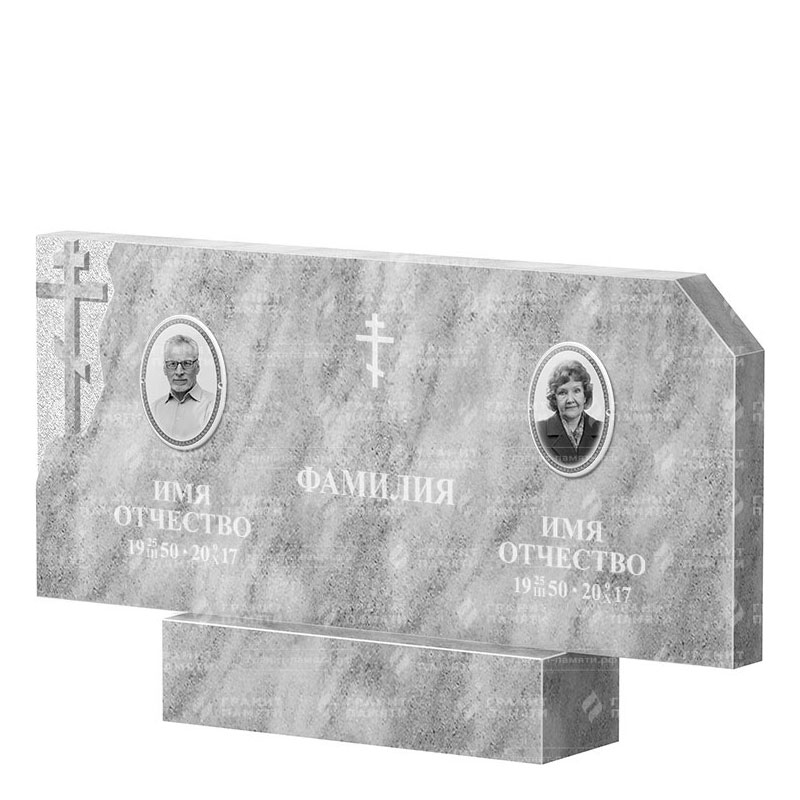 Памятники из мрамора в Туле | Двойной мраморный памятник ФМ-134