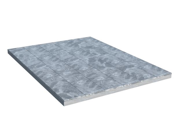 Площадки на могилу в Туле | Площадка с мраморной облицовкой