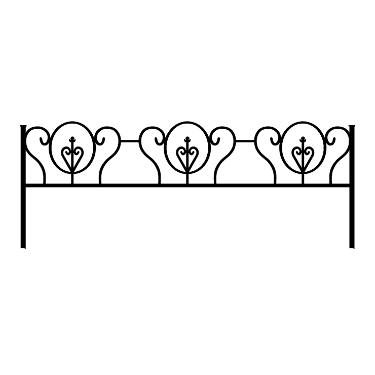 Металлические оградки, столы, скамейки в Туле | Оградка №3