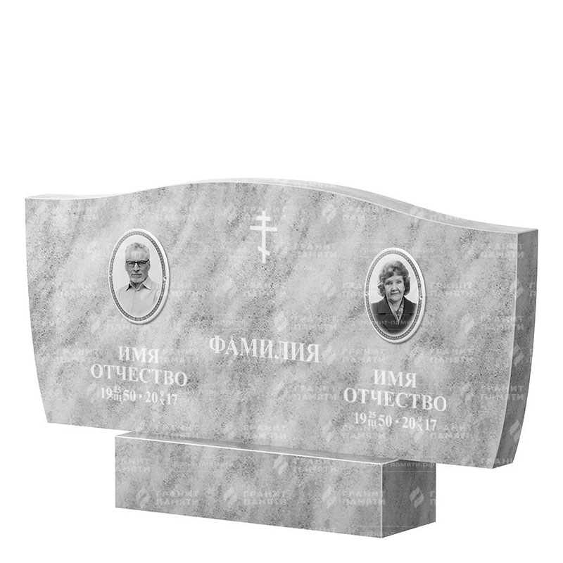 Памятники из мрамора в Туле | Двойной мраморный памятник ФМ-258