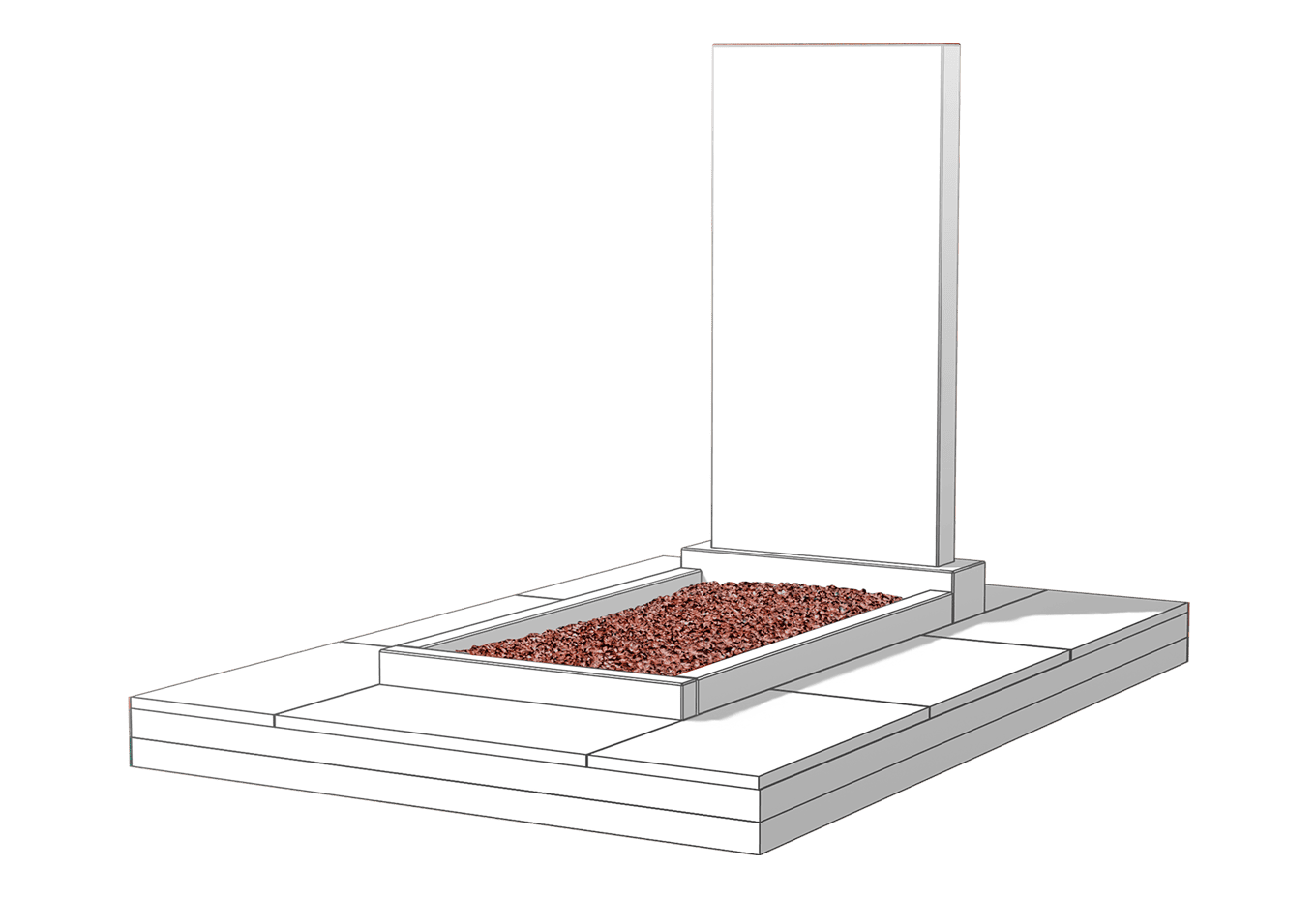 Засыпка цветника камушками в Туле