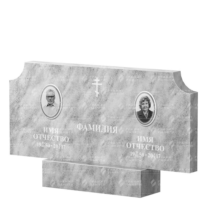 Памятники из мрамора в Туле | Двойной мраморный памятник ФМ-253