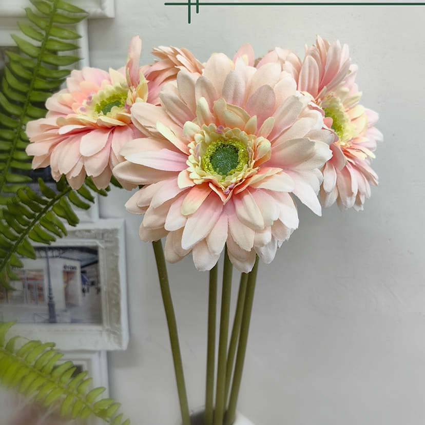 Искусственные цветы в Туле | Цветок искусственный «Гербера», молочно-розовая, одиночный