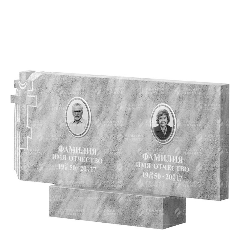 Памятники из мрамора в Туле | Двойной мраморный памятник ФМ-139