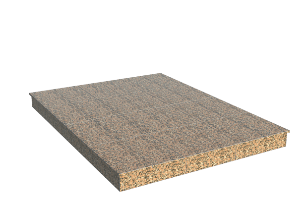 Площадки на могилу в Туле | Площадка с вертикальной (15 см) облицовкой Южно-султаевским гранитом