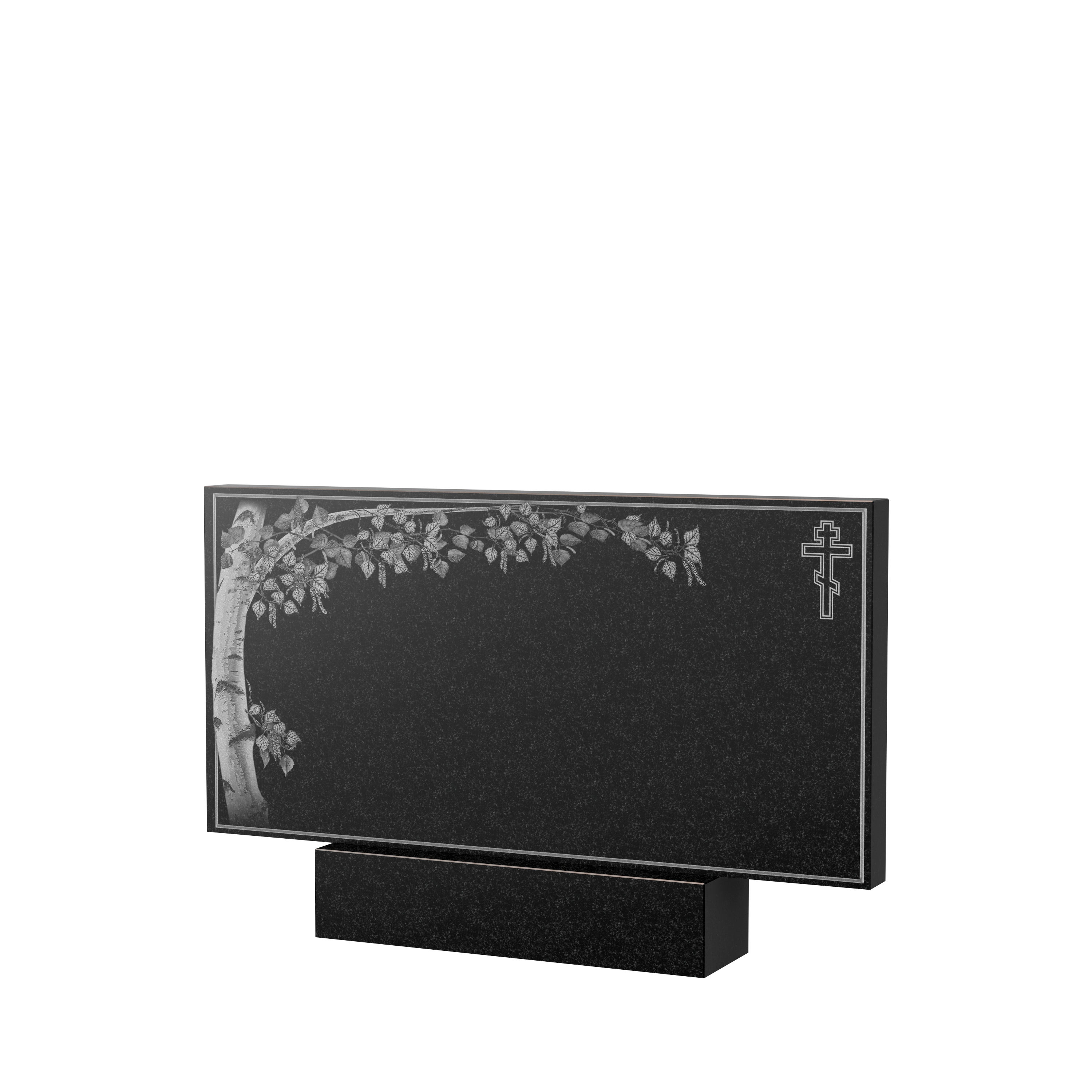 Гравировка на памятник в Туле | Художественное оформление на гранитную стелу, рисунок ГХО-005