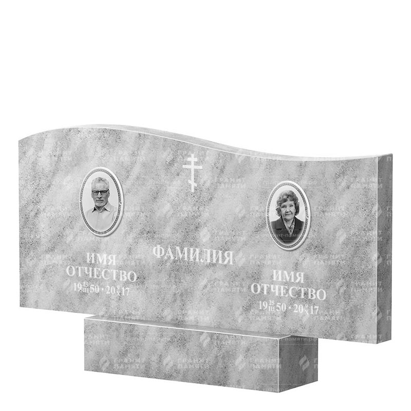 Памятники из мрамора в Туле | Двойной мраморный памятник ФМ-255
