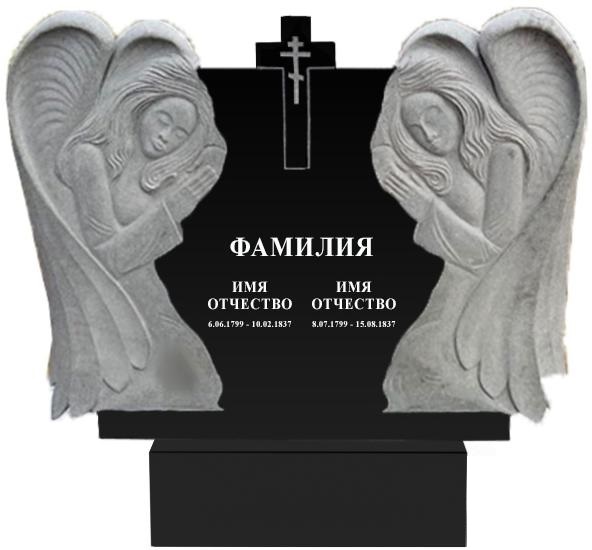 Памятники с ангелом на могилу в Туле | Гранитный памятник Ангел №1