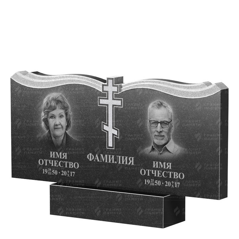 Гранитные памятники в Туле | Двойной гранитный памятник ФГ-262