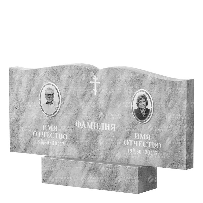 Памятники из мрамора в Туле | Двойной мраморный памятник ФМ-259