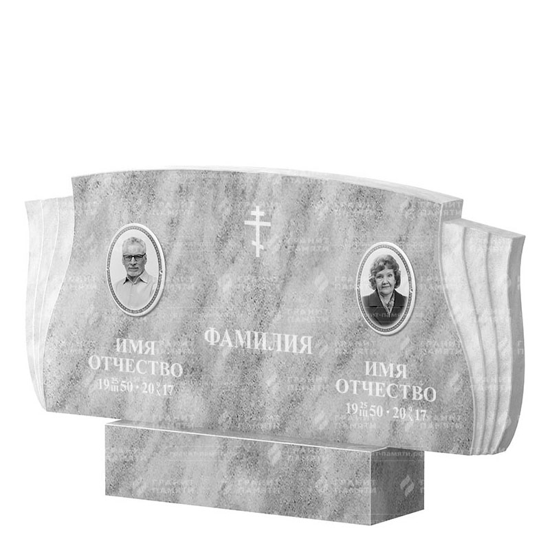 Памятники из мрамора в Туле | Двойной мраморный памятник ФМ-264