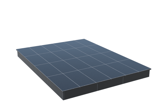 Площадки на могилу в Туле | Площадка с вертикальной (15 см) облицовкой гранитом Габбро