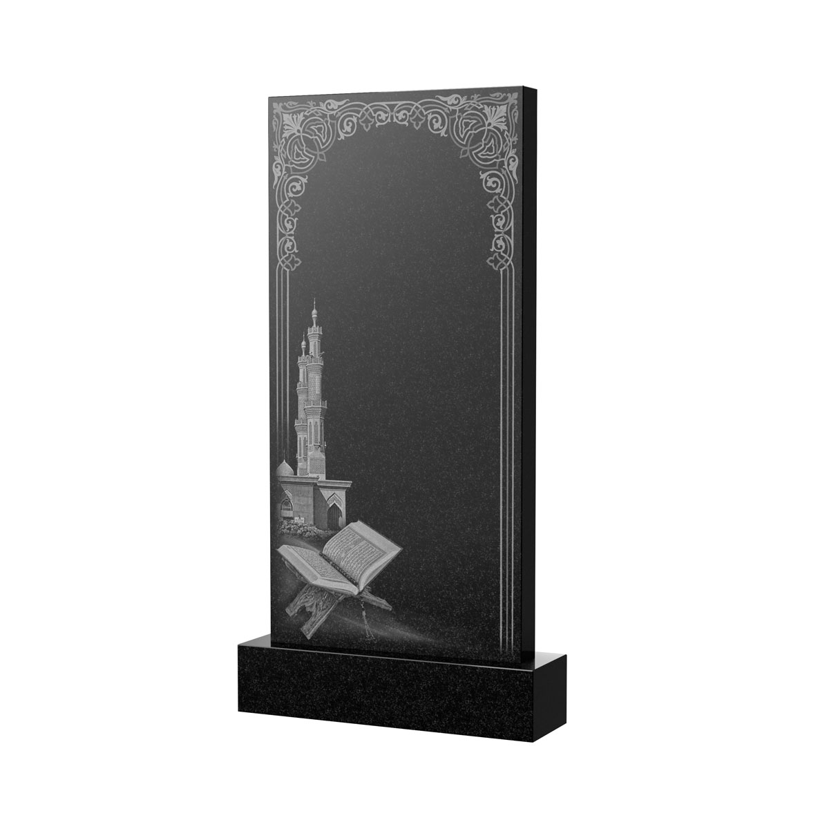 Гравировка на памятник в Туле | Художественное оформление на гранитную стелу, рисунок ВХО-039