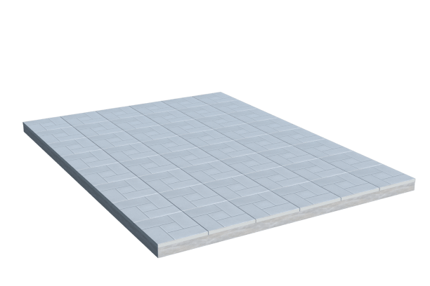 Площадки на могилу в Туле | Площадка с тротуарной плиткой