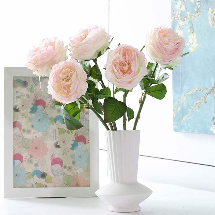 Искусственные цветы в Туле | Цветок искусственный «Роза пионовидная», молочно-розовая, одиночный