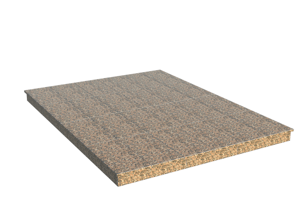 Площадки на могилу в Туле | Площадка с вертикальной (10 см) облицовкой Южно-султаевским гранитом