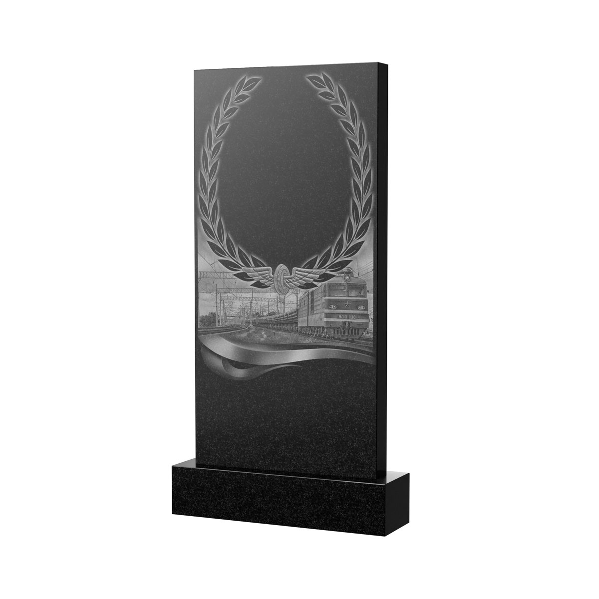 Гравировка на памятник в Туле | Художественное оформление на гранитную стелу, рисунок ВХО-054