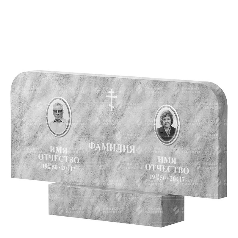 Памятники из мрамора в Туле | Двойной мраморный памятник ФМ-254