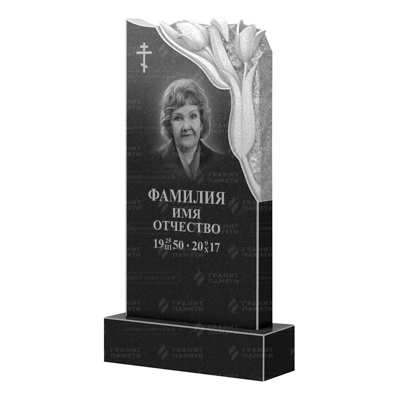 Памятники из гранита с цветами в Туле | Гранитный памятник ФГ-113